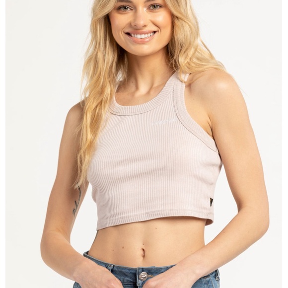 FIVESTAR GENERAL CO. Womens Rib Crop Top - Picture 2 of 7